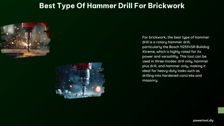 Best type of Hammer Drill for Brickwork