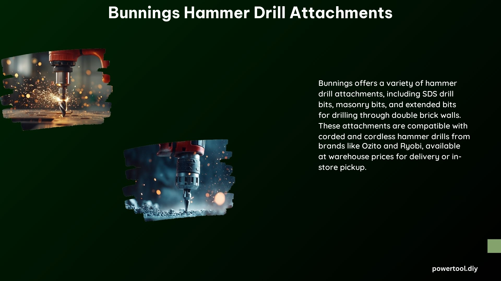 Bunnings Hammer Drill Attachments