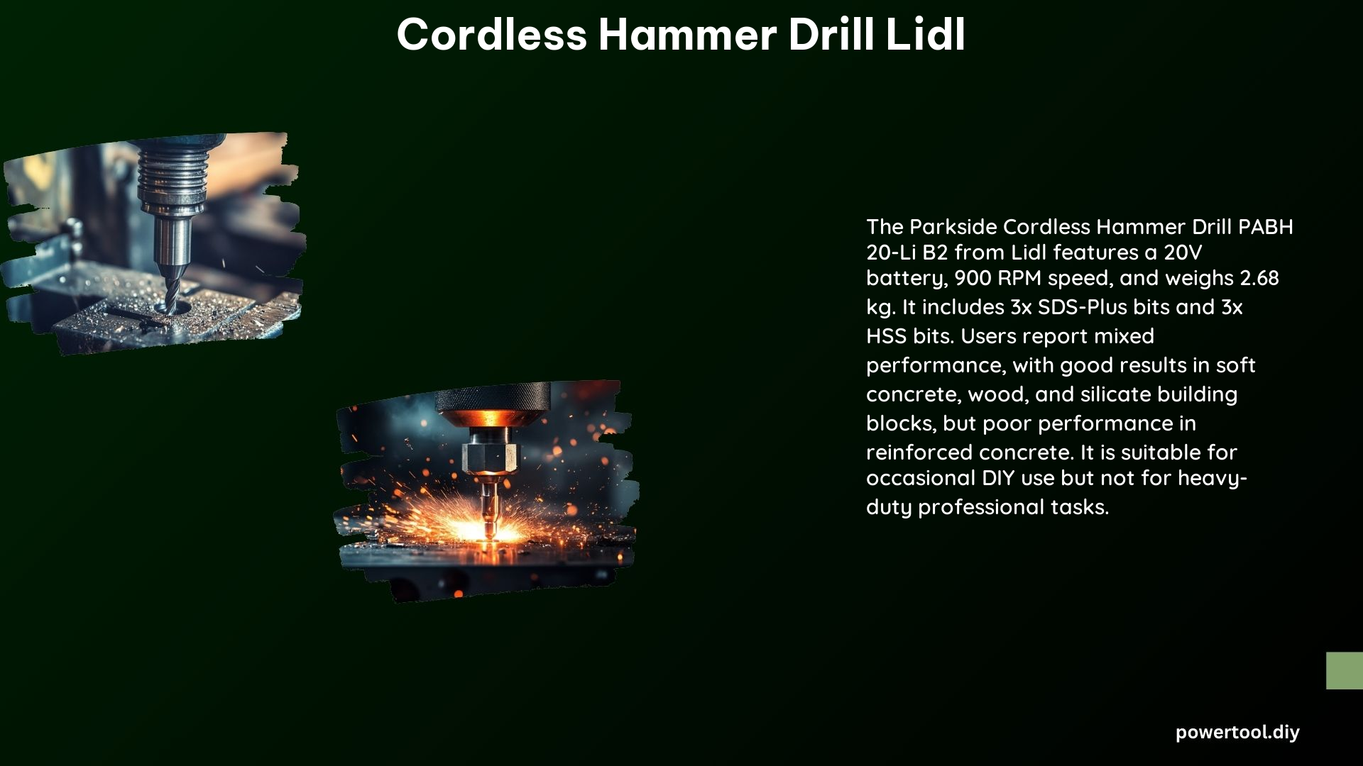 Cordless Hammer Drill Lidl