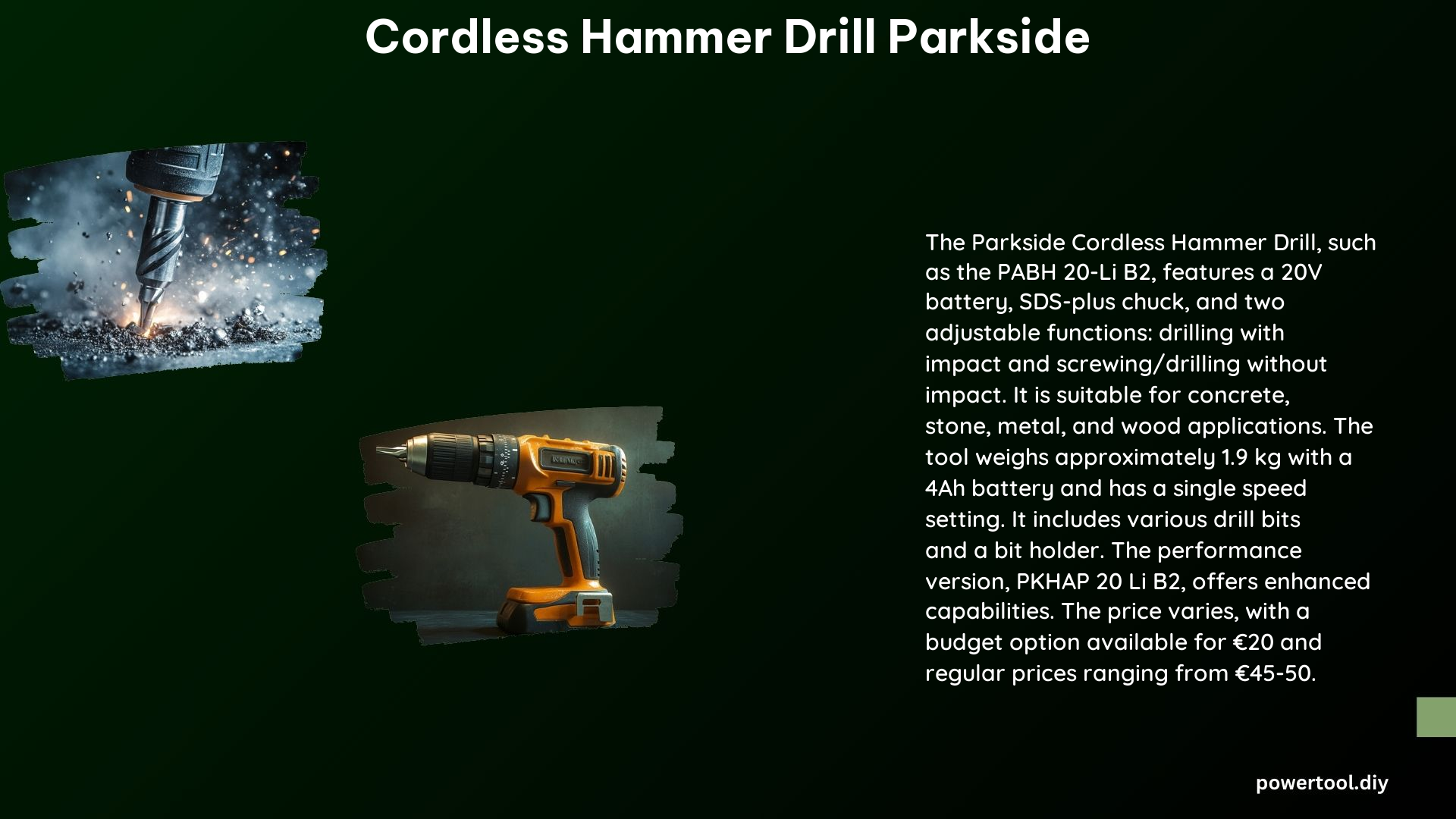 Cordless Hammer Drill Parkside