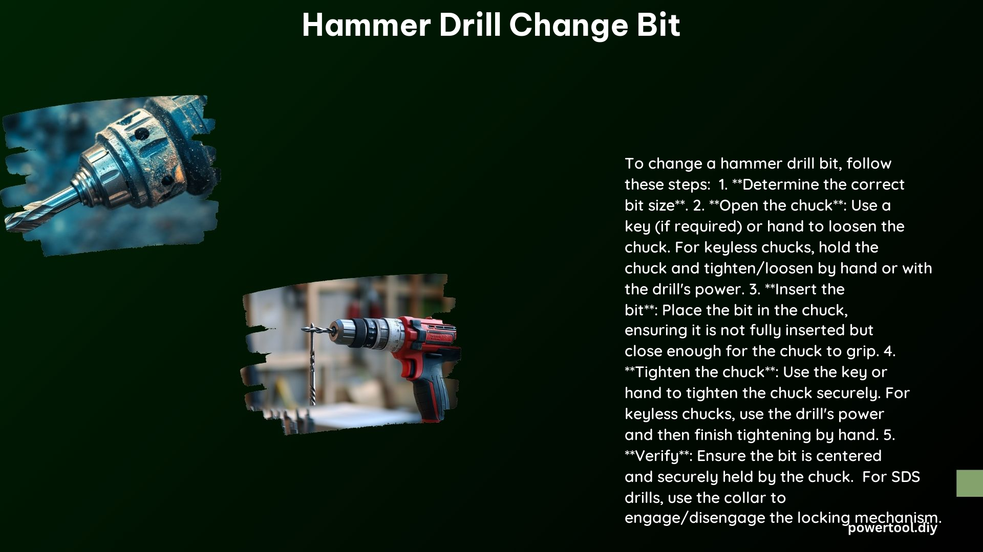 Hammer Drill Change Bit