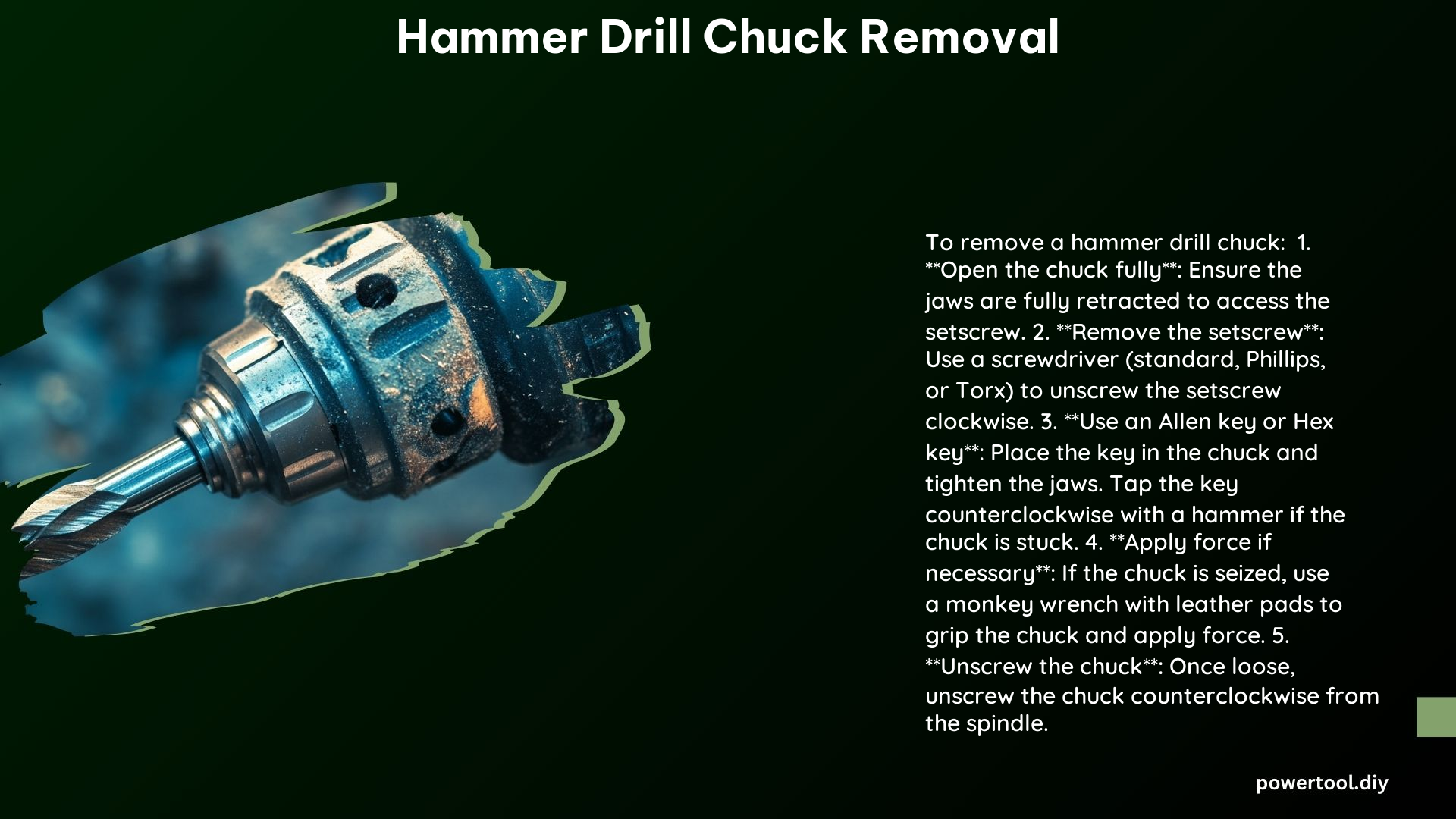 Hammer Drill Chuck Removal