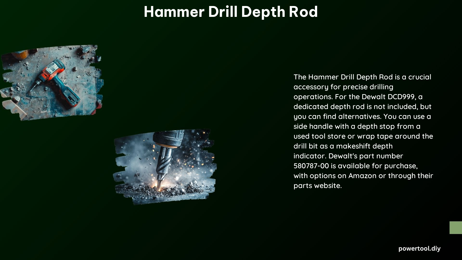 Hammer Drill Depth Rod