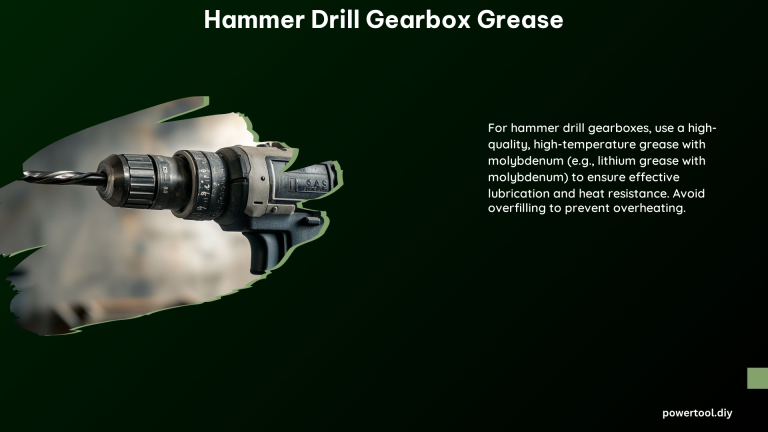 Hammer Drill Gearbox Grease