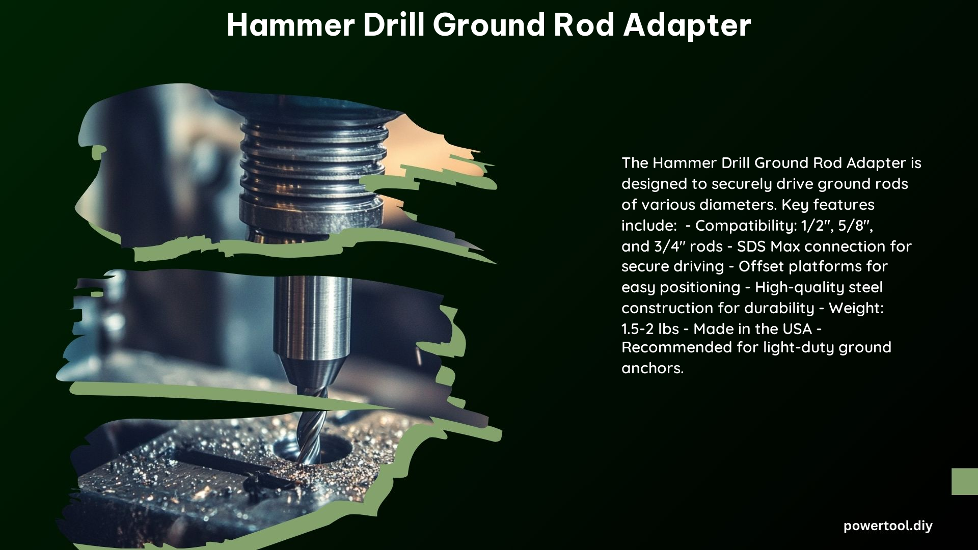 Hammer Drill Ground Rod Adapter