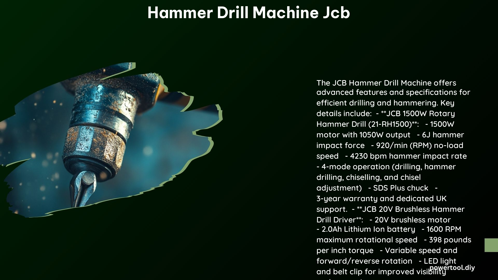 Hammer Drill Machine Jcb