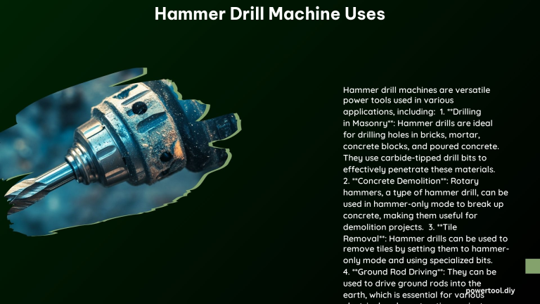 Hammer Drill Machine Uses