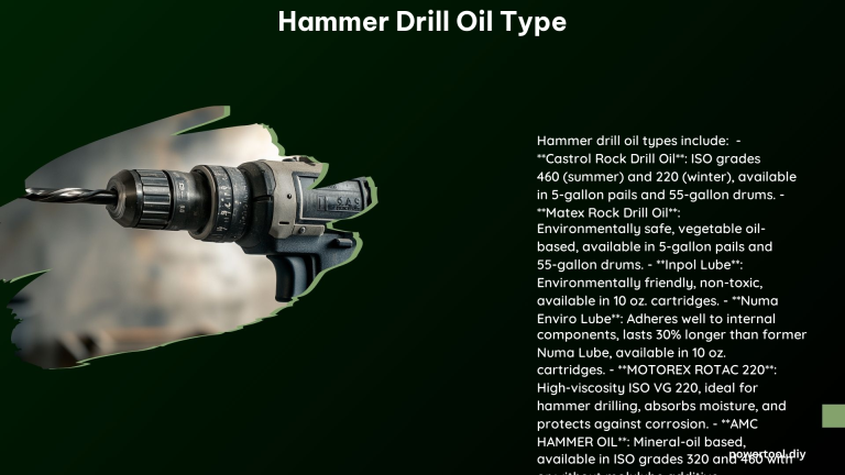 Hammer Drill Oil Type