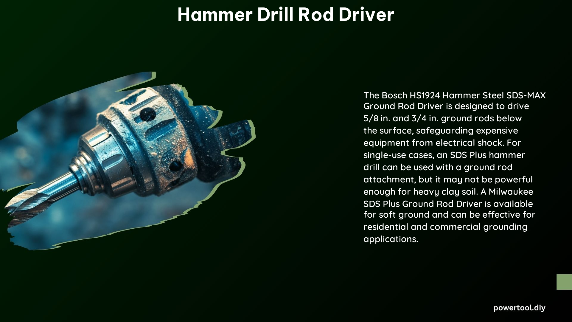 Hammer Drill Rod Driver