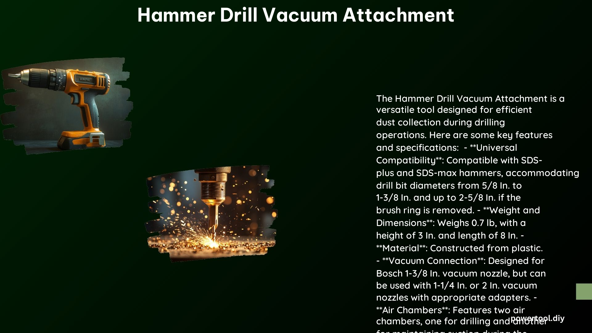 Hammer Drill Vacuum Attachment