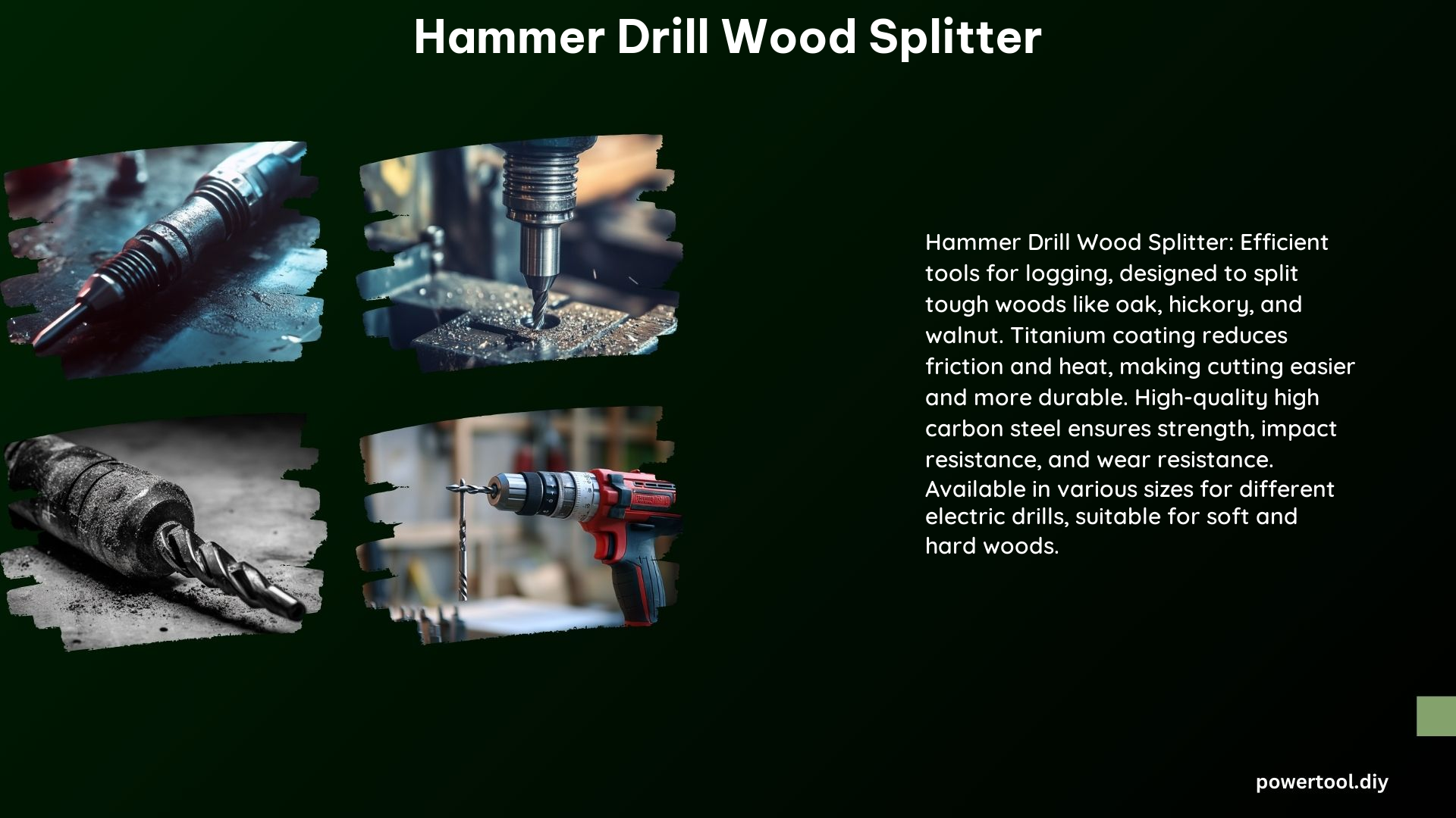 Hammer Drill Wood Splitter