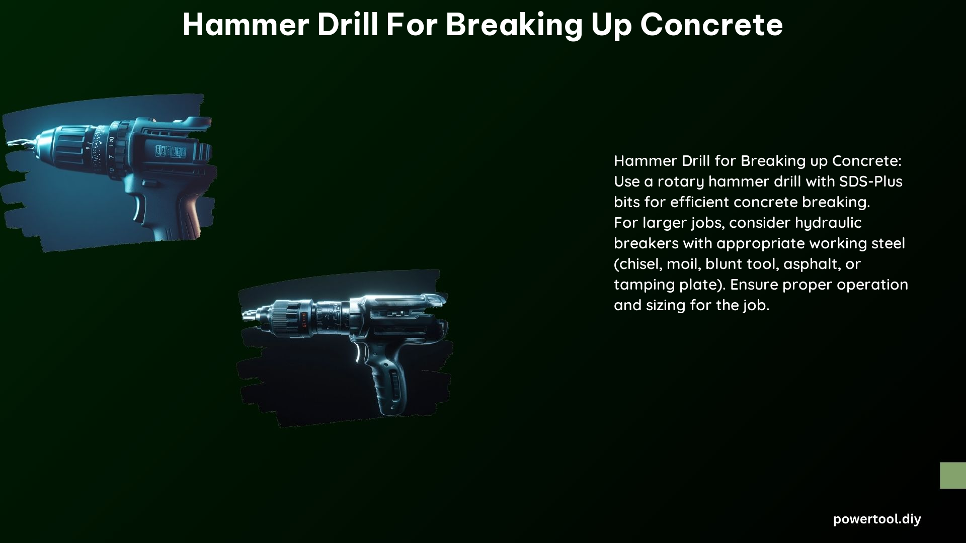 Hammer Drill for Breaking up Concrete