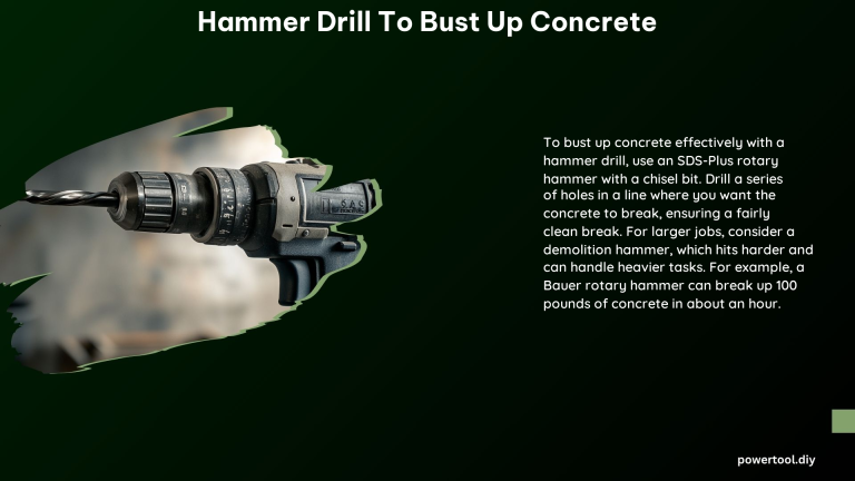 Hammer Drill to Bust up Concrete