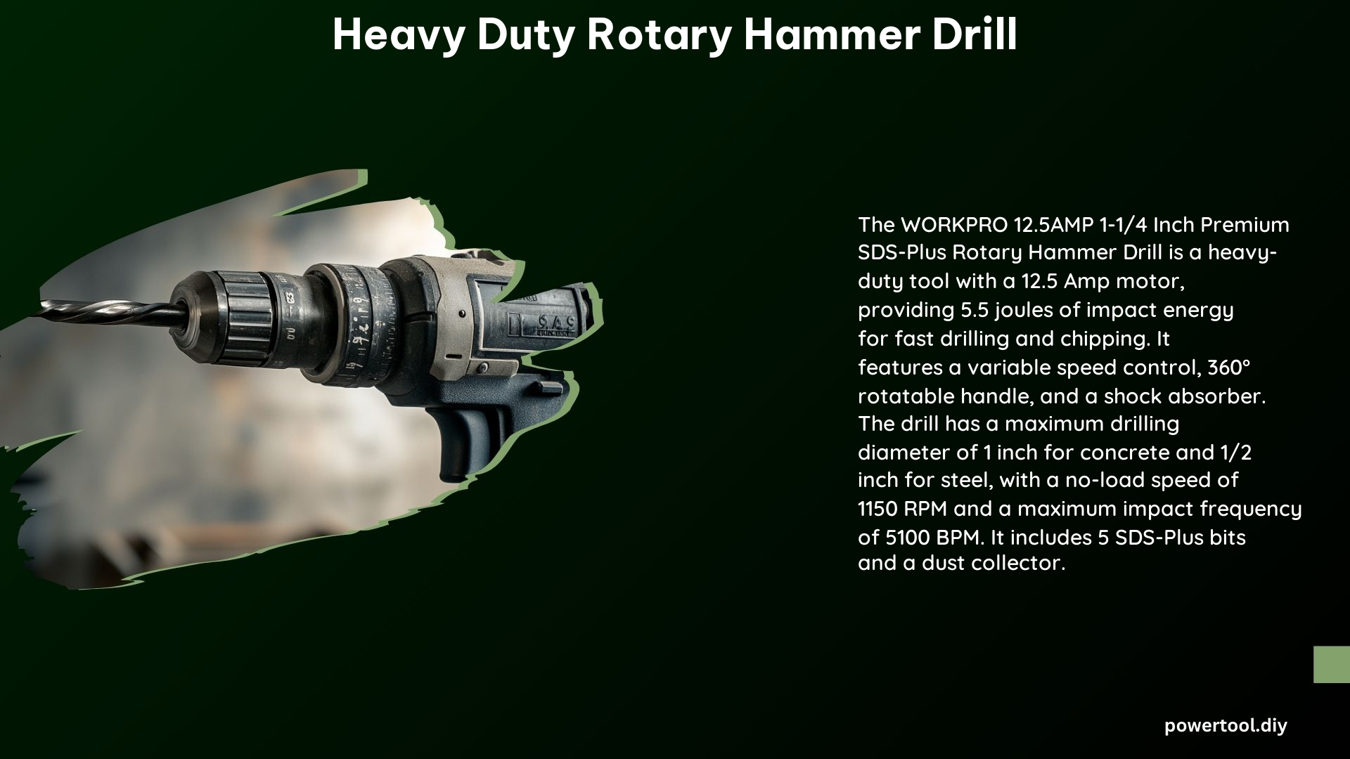 Heavy Duty Rotary Hammer Drill