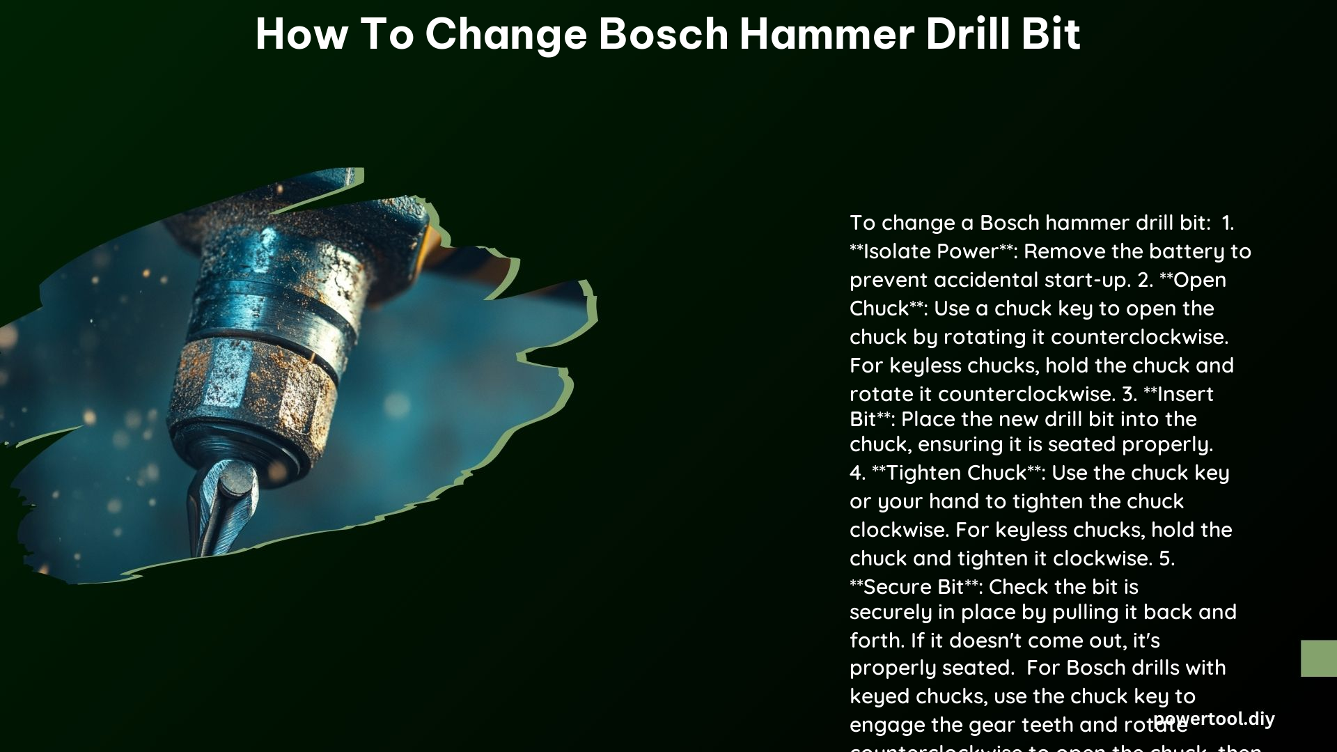 How to Change Bosch Hammer Drill Bit