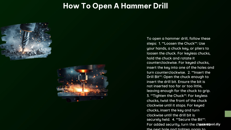 How to Open a Hammer Drill