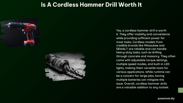 Is a Cordless Hammer Drill Worth It