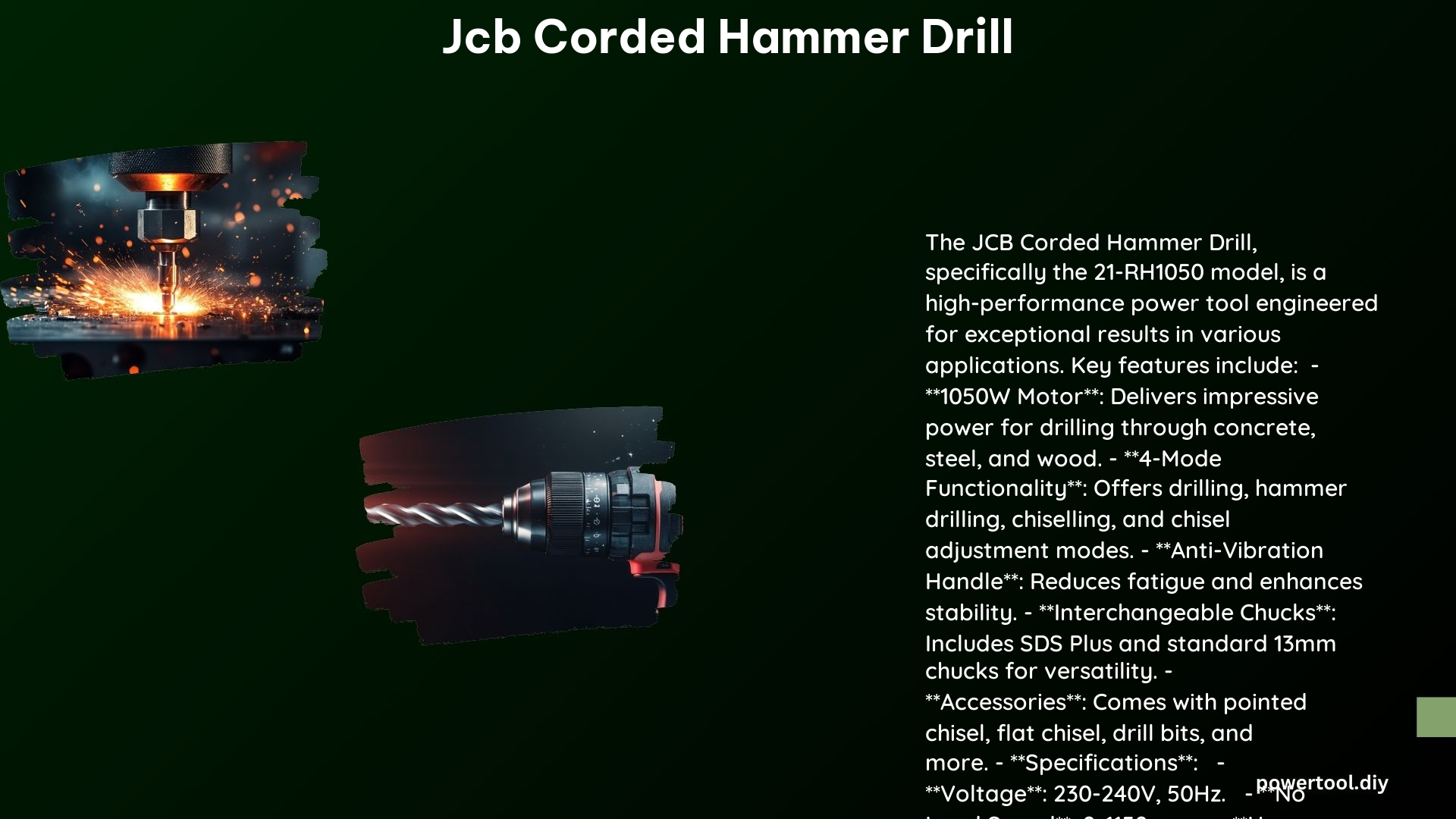 Jcb Corded Hammer Drill