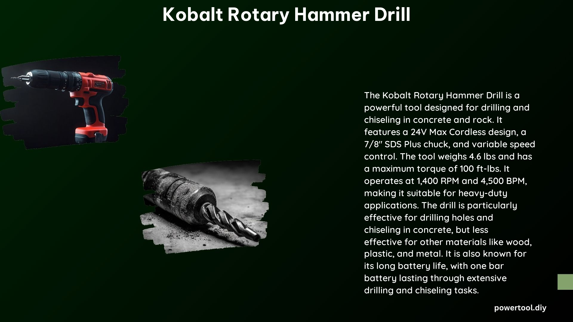 Kobalt Rotary Hammer Drill