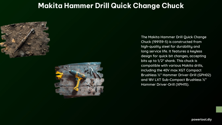 Makita Hammer Drill Quick Change Chuck