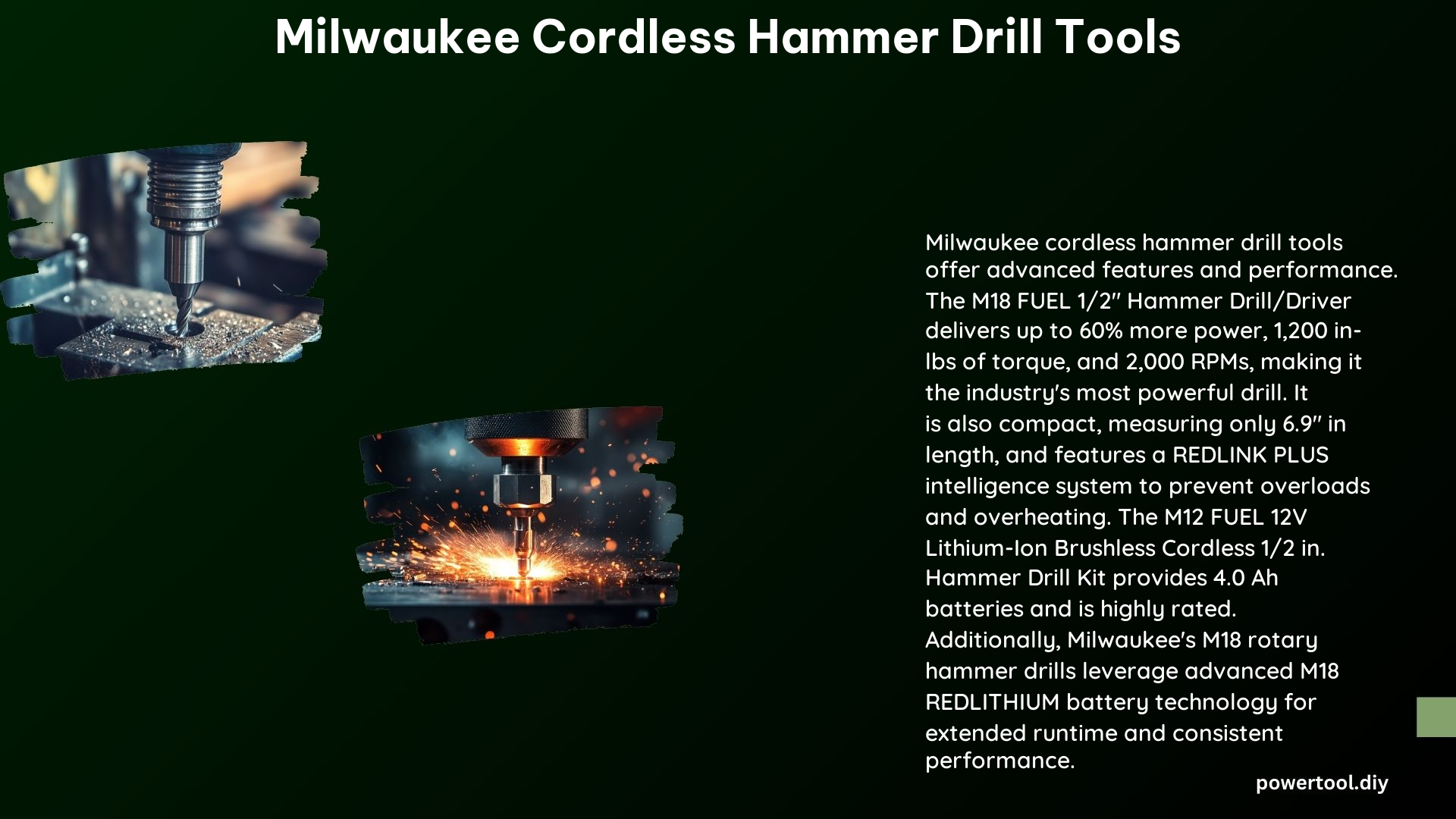 Milwaukee Cordless Hammer Drill Tools