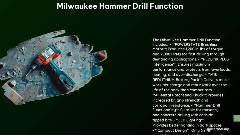 Milwaukee Hammer Drill Function