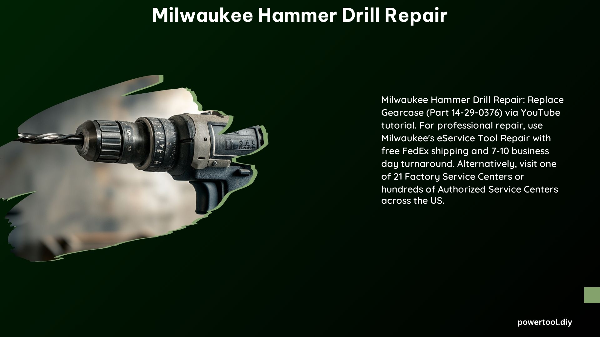 Milwaukee Hammer Drill Repair