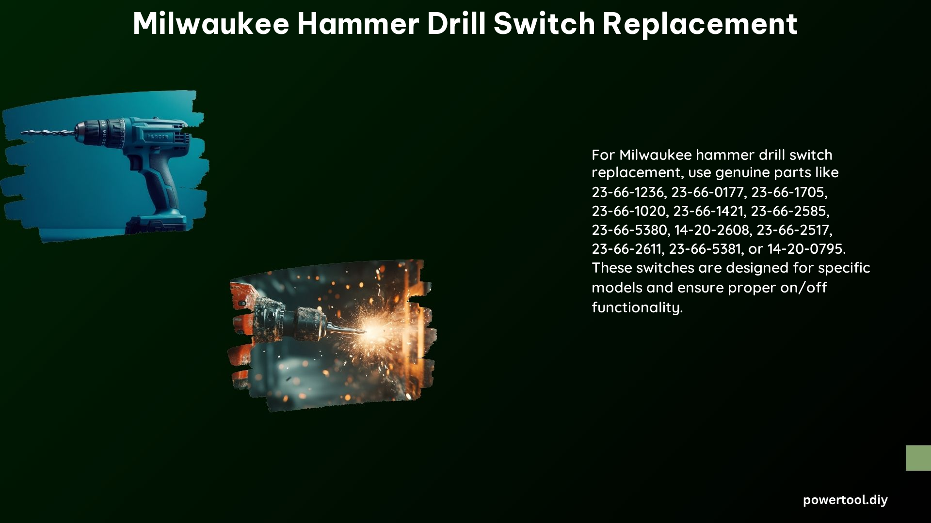 Milwaukee Hammer Drill Switch Replacement