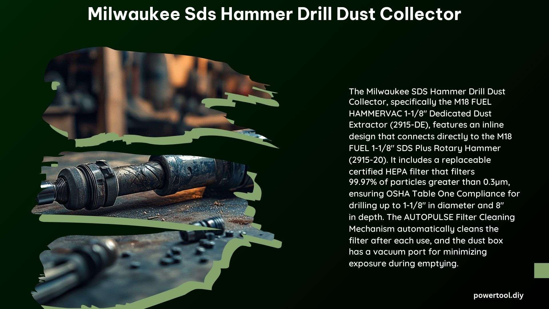 Milwaukee Sds Hammer Drill Dust Collector