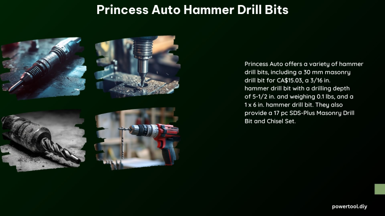 Princess Auto Hammer Drill Bits