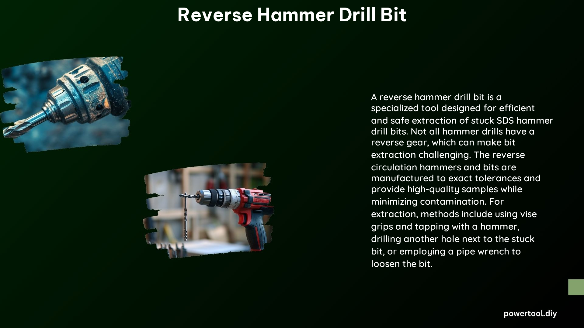 Reverse Hammer Drill Bit