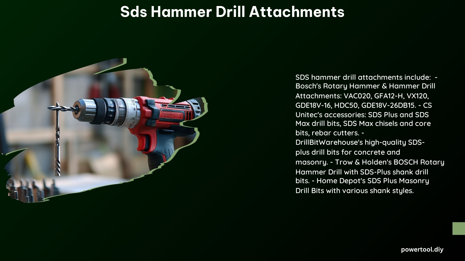 Sds Hammer Drill Attachments