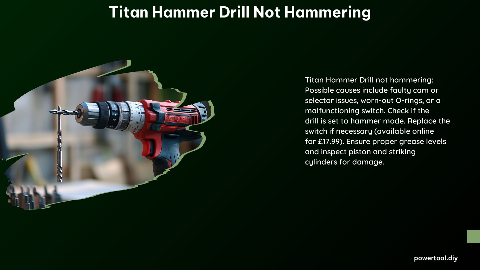 Titan Hammer Drill Not Hammering