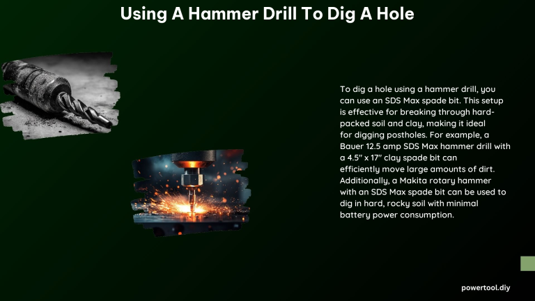 Using a Hammer Drill to Dig a Hole