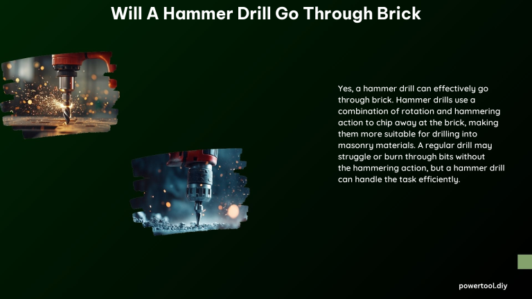 Will a Hammer Drill Go through Brick