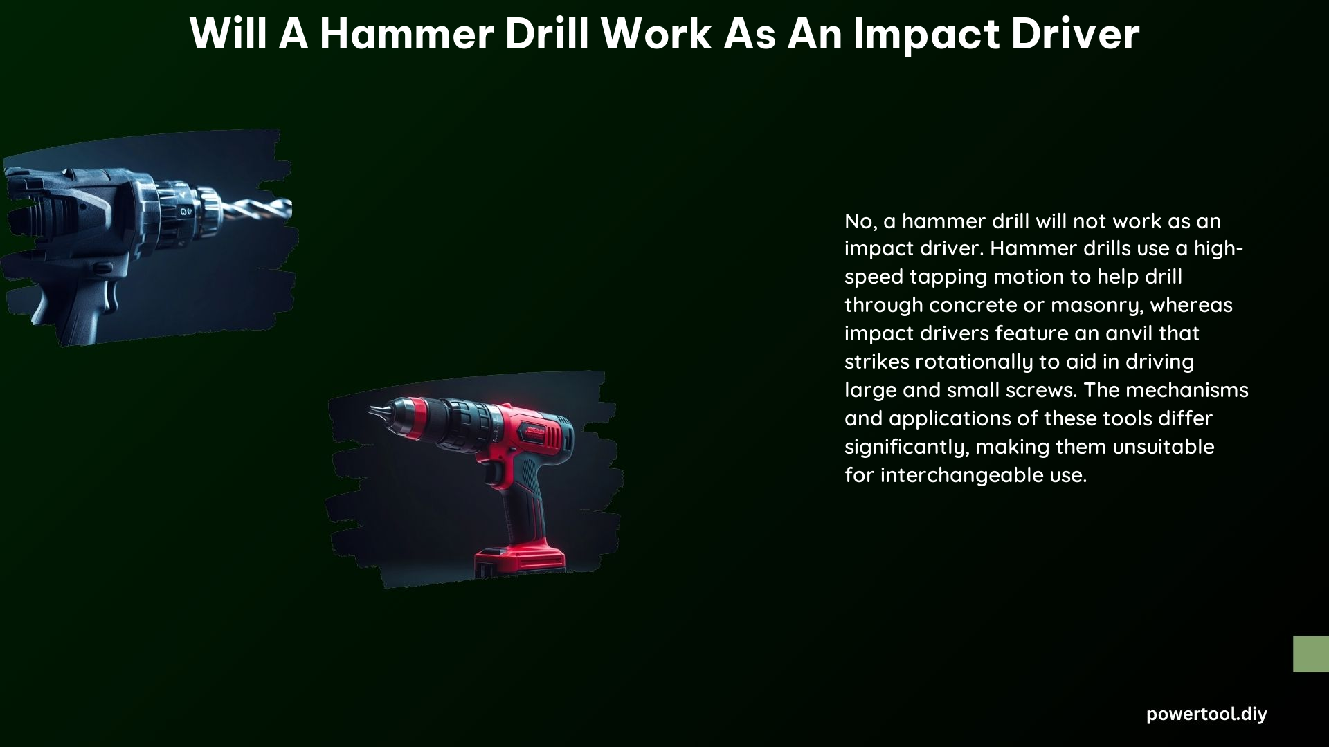 Will a Hammer Drill Work as an Impact Driver