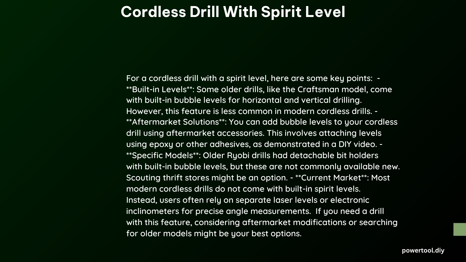 cordless drill with spirit level