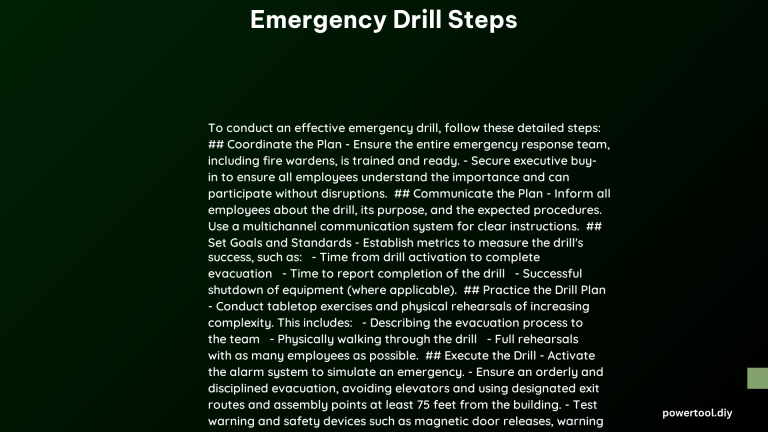 emergency drill steps