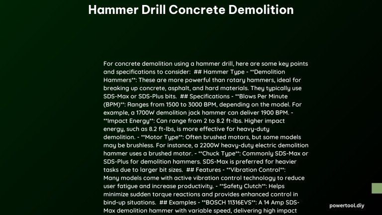 hammer drill concrete demolition 1